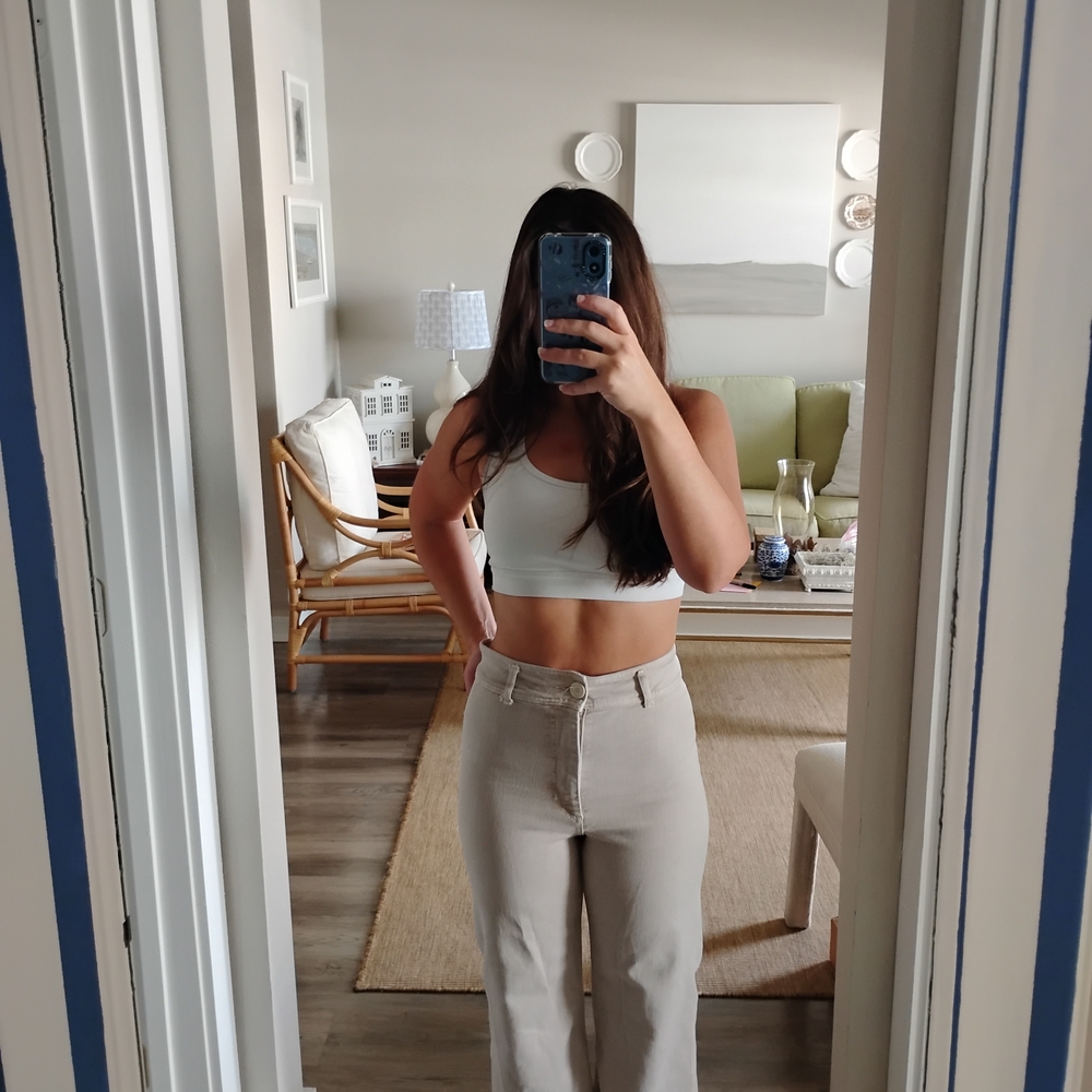 Zara Cream Wide Leg Pants